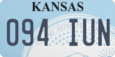 KS license plate 094IUN