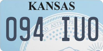 KS license plate 094IUO