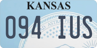 KS license plate 094IUS