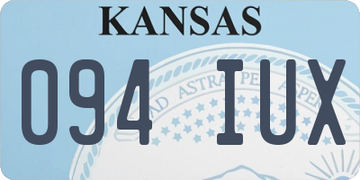 KS license plate 094IUX