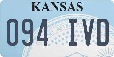 KS license plate 094IVD