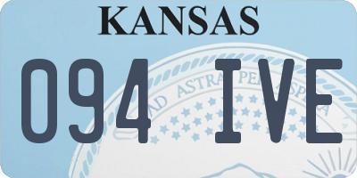 KS license plate 094IVE