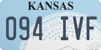 KS license plate 094IVF