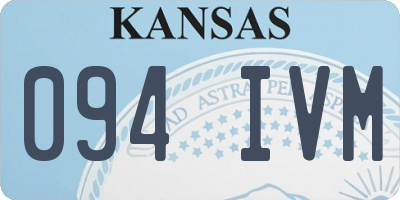KS license plate 094IVM