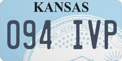 KS license plate 094IVP