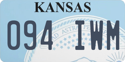 KS license plate 094IWM