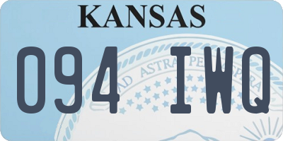 KS license plate 094IWQ
