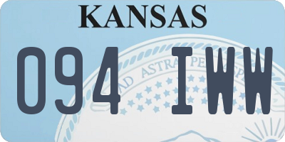 KS license plate 094IWW