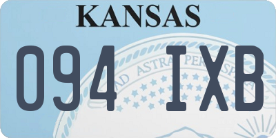 KS license plate 094IXB