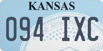 KS license plate 094IXC