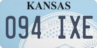 KS license plate 094IXE
