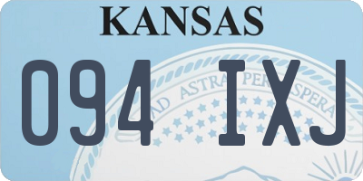 KS license plate 094IXJ