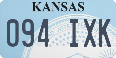 KS license plate 094IXK