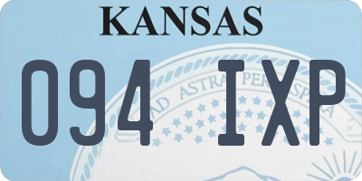 KS license plate 094IXP