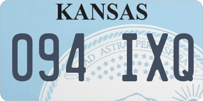 KS license plate 094IXQ