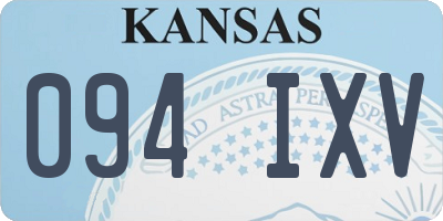 KS license plate 094IXV