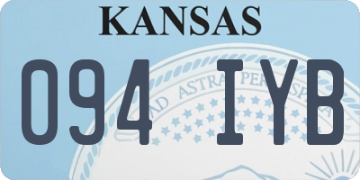 KS license plate 094IYB