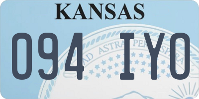 KS license plate 094IYO