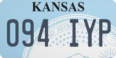 KS license plate 094IYP