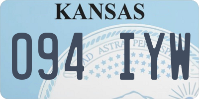 KS license plate 094IYW
