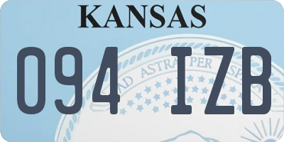 KS license plate 094IZB