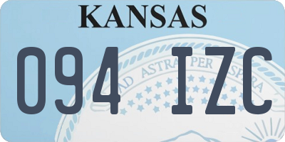 KS license plate 094IZC