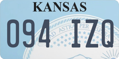 KS license plate 094IZQ
