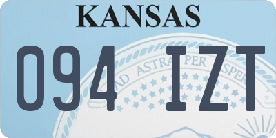 KS license plate 094IZT