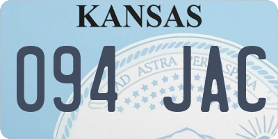 KS license plate 094JAC