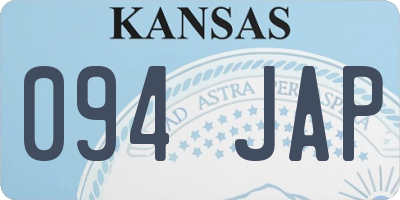 KS license plate 094JAP