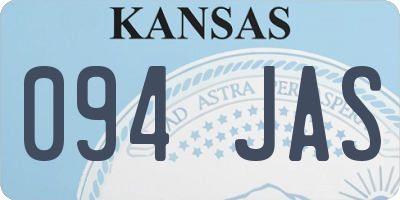 KS license plate 094JAS