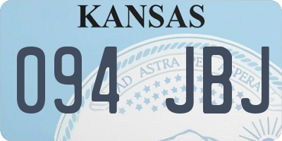 KS license plate 094JBJ