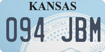 KS license plate 094JBM
