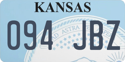 KS license plate 094JBZ