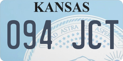 KS license plate 094JCT