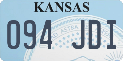 KS license plate 094JDI