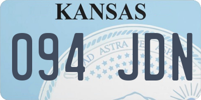 KS license plate 094JDN