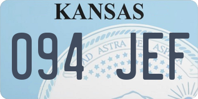 KS license plate 094JEF