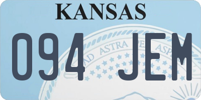 KS license plate 094JEM