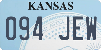 KS license plate 094JEW