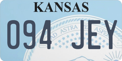 KS license plate 094JEY