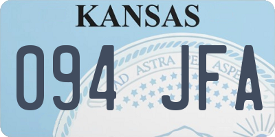 KS license plate 094JFA