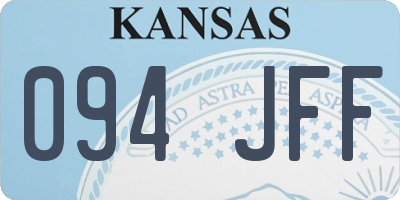 KS license plate 094JFF