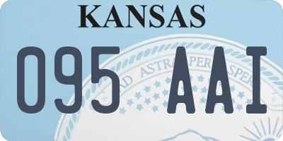 KS license plate 095AAI