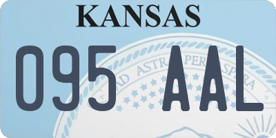 KS license plate 095AAL