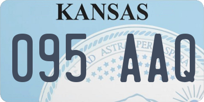 KS license plate 095AAQ
