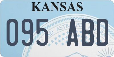 KS license plate 095ABD