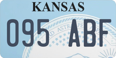 KS license plate 095ABF