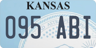 KS license plate 095ABI