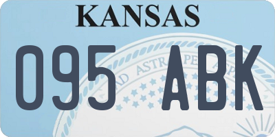 KS license plate 095ABK